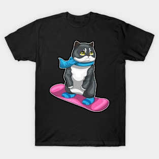 British Shorthair Snowboard Winter sports T-Shirt